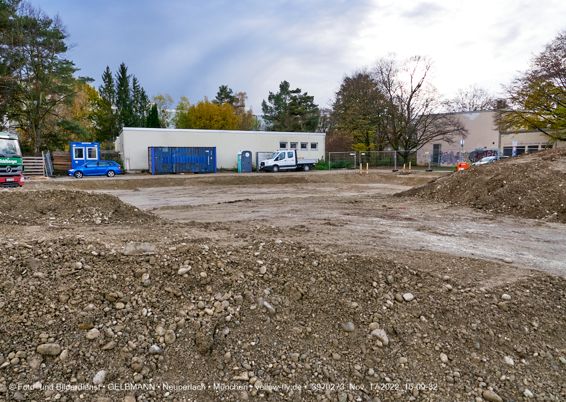17.11.2022 - Baustelle an der Quiddestraße Haus für Kinder in Neuperlach